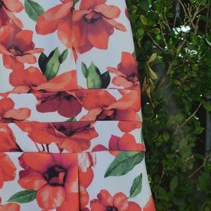 Calvin Klein Floral Print Fit and Flare Dress